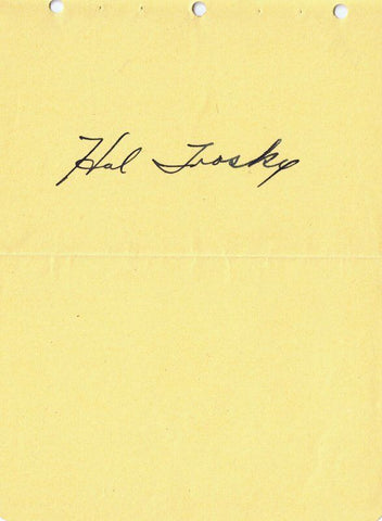 Hal Trosky Signed Vintage Album Page JSA Indians