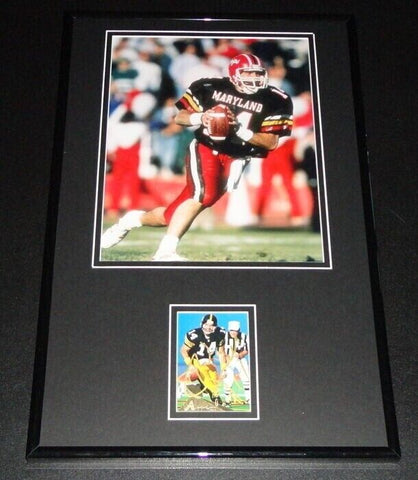 Neil O'Donnell Signed Framed 11x17 Photo Display Maryland Steelers Titans Jets