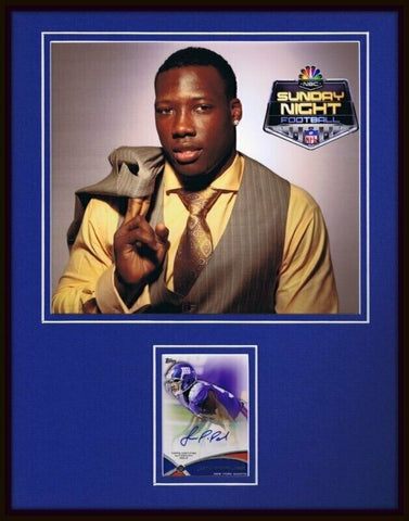 Jason Pierre Paul Signed Framed Rookie Card & Photo Display TOPPS Giants JPP