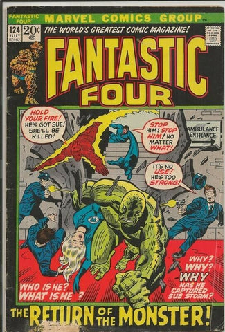 Fantastic Four #124 ORIGINAL Vintage 1972 Marvel Comics 