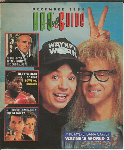 ORIGINAL Vintage Dec 1994 HBO Guide Magazine Wayne's World 2 Pelican Brief