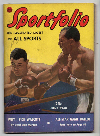 VINTAGE June 1948 Sportfolio Magazine Joe Louis