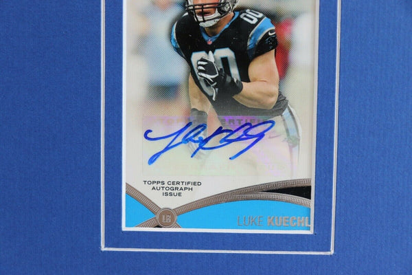 Luke Kuechly Signed Framed 16x20 Photo Set TOPPS Panthers