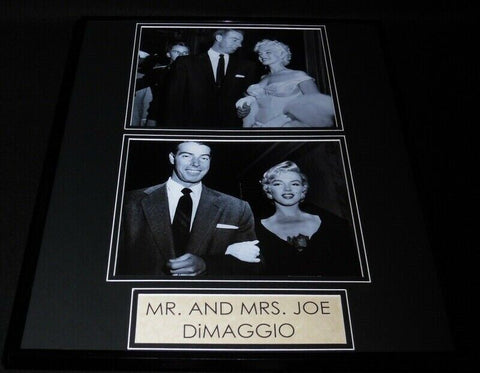 Joe Dimaggio & Marilyn Monroe Framed 16x20 Photo Display 