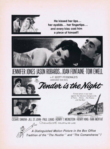 Tender is the Night ORIGINAL Vintage 1962 9x12 Industry Ad Jason Robards