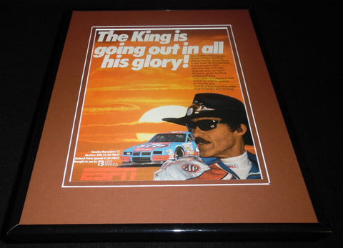 1992 Hooters 500 Richard Petty Last Race Framed ORIGINAL Vintage Advertisement