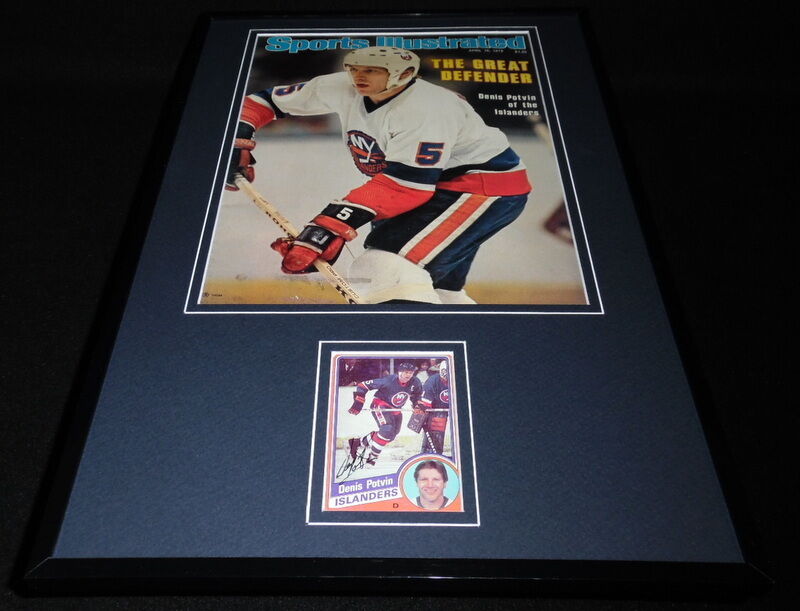 Denis Potvin Signed Framed 1979 Sports Illustrated Magazine Display Islanders