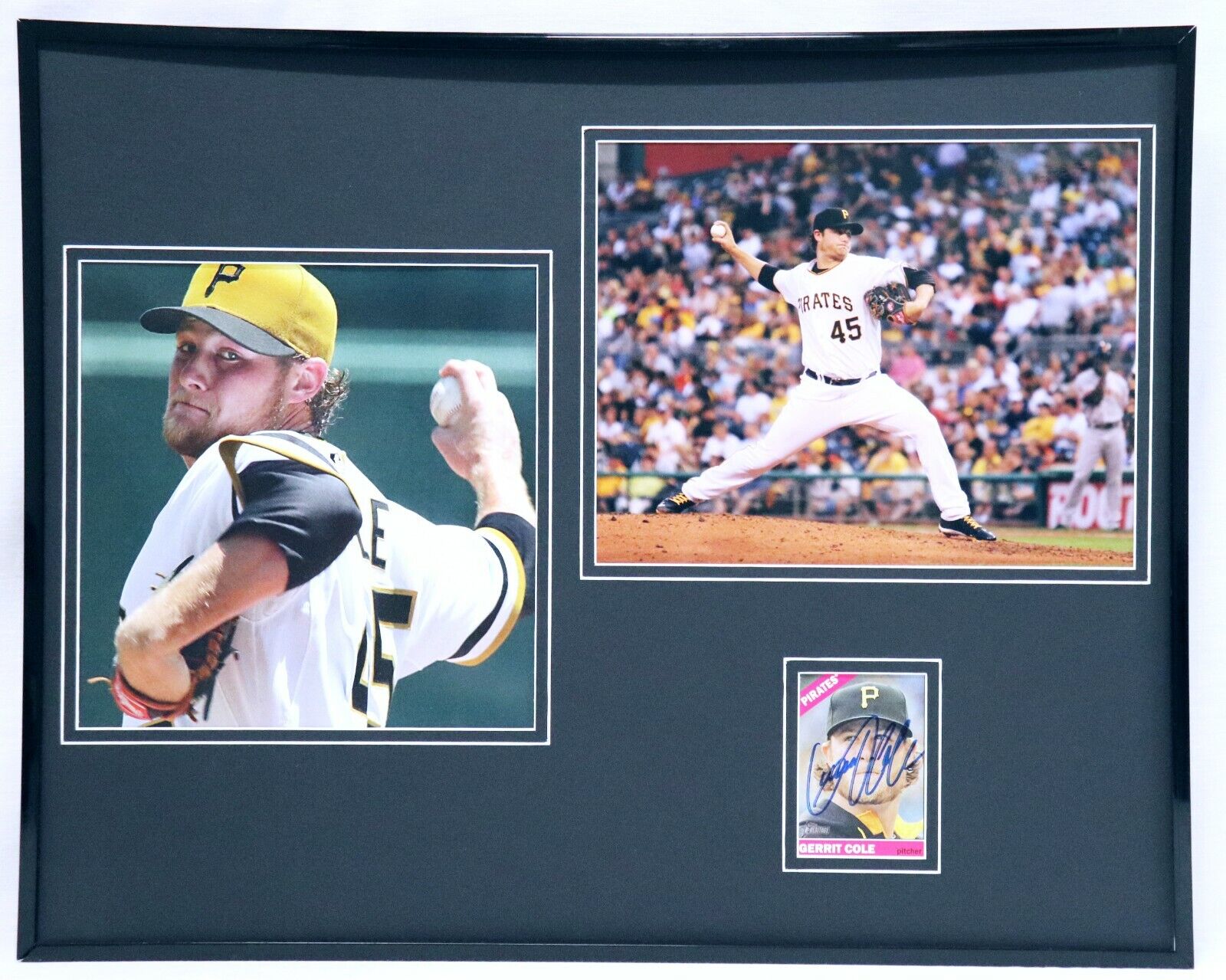 Gerrit Cole Signed Framed 16x20 Photo Display Pirates