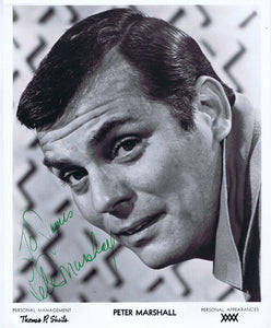 Peter Marshall Signed Vintage 8x10 Photo Hollywood Squares