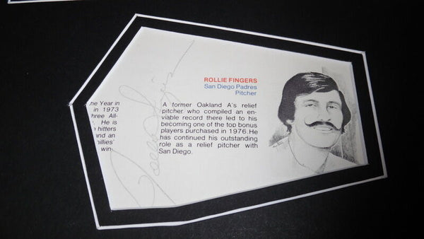 Rollie Fingers Signed Framed 11x14 Photo Display PSA/DNA Brewers