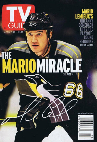 ORIGINAL Vintage Apr 7 2001 TV Guide No Label Mario Lemieux Penguins