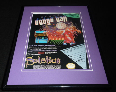 Super Dodge Ball 1990 NES Nintendo 11x14 Framed ORIGINAL Vintage Advertisement