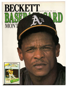 Beckett Baseball Card Magazine #57 VINTAGE 1989 Rickey Henderson A's