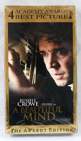 A Beautiful Mind VINTAGE SEALED VHS Cassette Russell Crowe