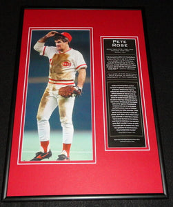 Pete Rose Framed 12x18 Photo Display Cincinnati Reds