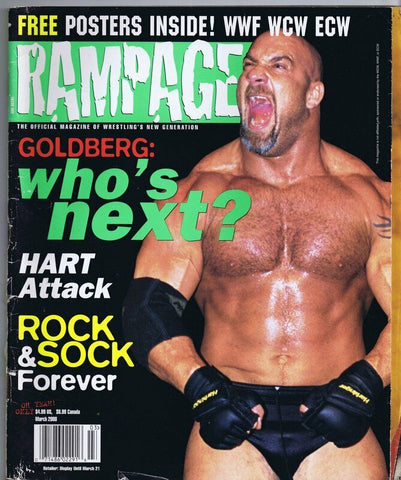 ORIGINAL Vintage March 2000 Rampage Magazine Goldberg