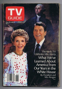 ORIGINAL Vintage TV Guide June 28, 1986 No Label Nancy & Ronald Reagan