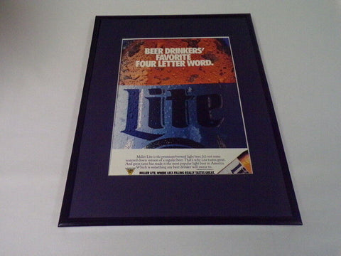 1990 Miller Lite Beer 11x14 Framed ORIGINAL Vintage Advertisement