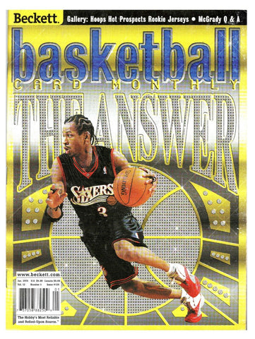 Jan 2001 Beckett Basketball Magazine #126 Allen Iverson