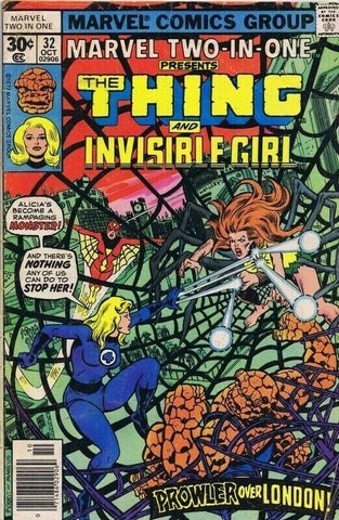 Marvel Two-in-One #32 ORIGINAL Vintage 1977 Thing Invisible Girl Spider Woman