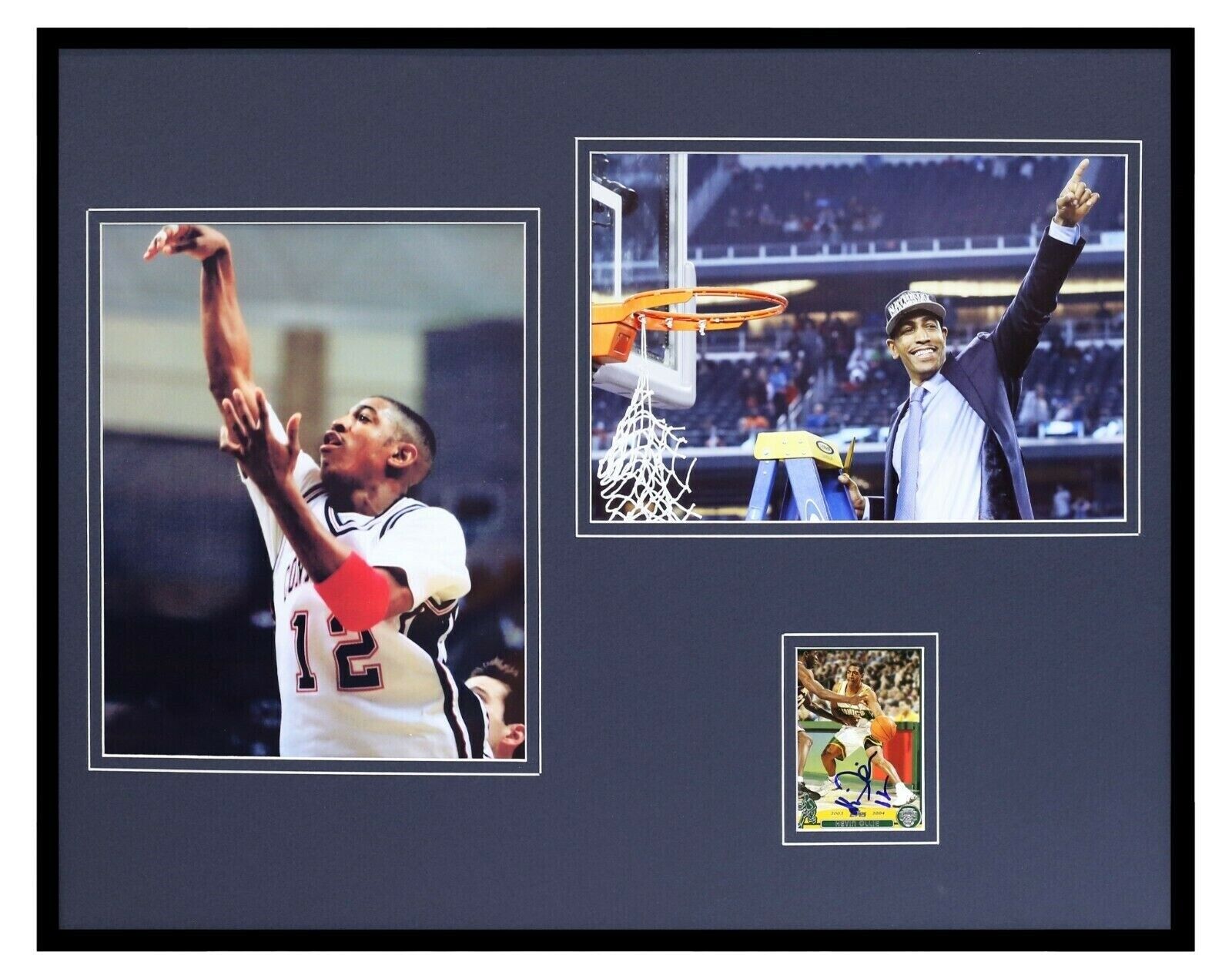 Kevin Ollie Signed Framed 16x20 Photo Set UConn National Champs