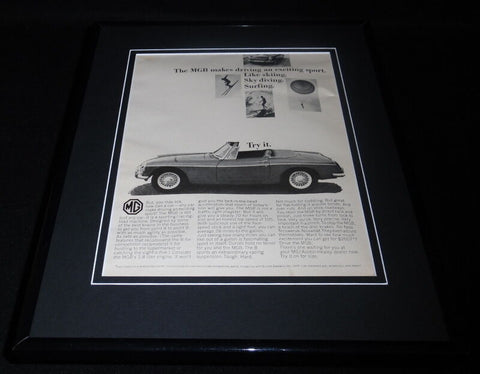 1966 MG MGB Framed 11x14 ORIGINAL Advertisement