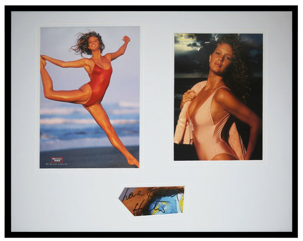 Rachel Hunter Signed Framed 16x20 Swimsuit Photo Set