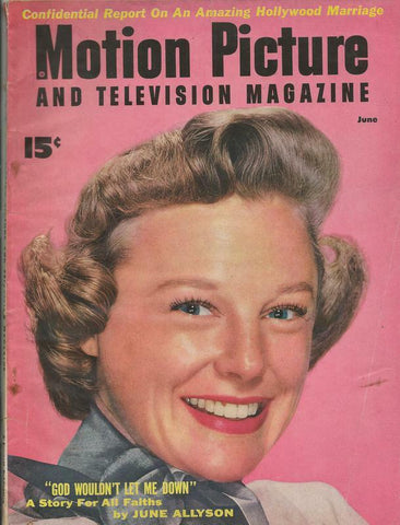 ORIGINAL Vintage June 1954 Motion Picture Magazine June Allyson