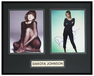 Dakota Johnson Signed Framed 16x20 Stockings Photo Display JSA 50 Shades of Grey