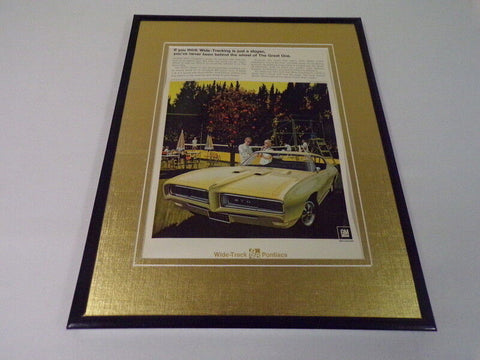 1968 Pontiac GTO Wide Track 11x14 Framed ORIGINAL Vintage Advertisement 