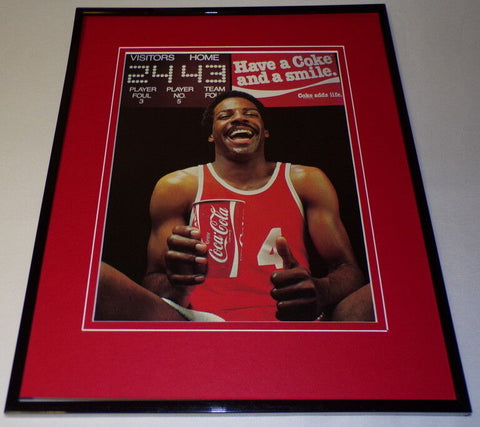 1982 Coca Cola / Basketball Framed 11x14 ORIGINAL Vintage Advertisement 	