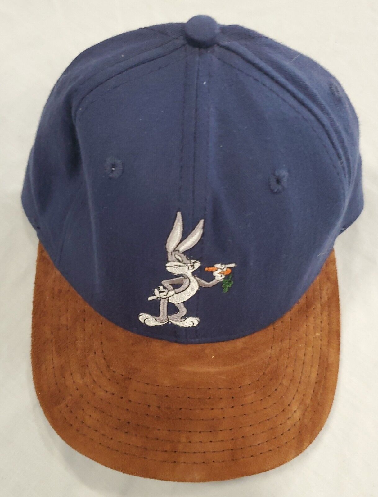 VINTAGE Acme Looney Tunes Bugs Bunny Adjustable Snapback Cap Hat Damaged Strap