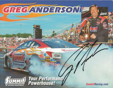 Greg Anderson Signed 8x10 Photo Summit Racing