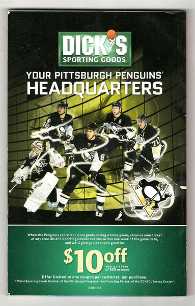 VINTAGE Nov 11 2011 Pittsburgh Penguins vs Dallas Program James Neal 2 Goals