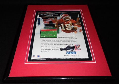 Sega NFL Football '94 1994 Framed 11x14 ORIGINAL Vintage Advertisement