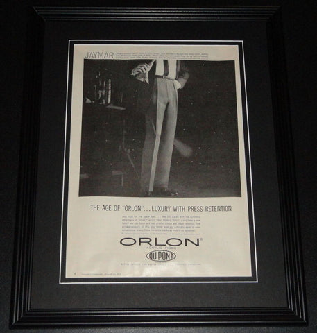 1959 Dupont Orlon Jaymar 11x14 Framed ORIGINAL Vintage Advertisement