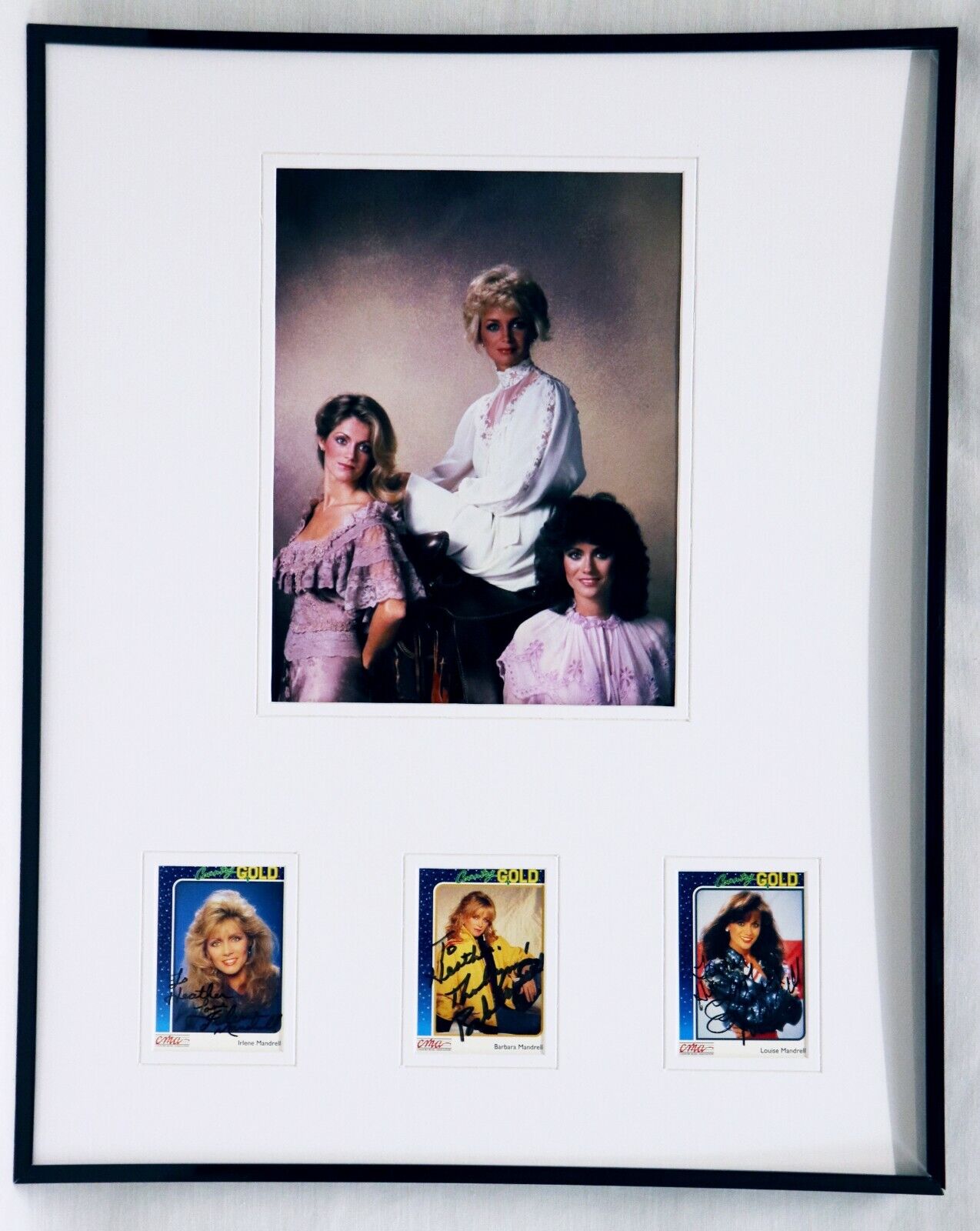 Mandrell Sisters Group Signed Framed 16x20 Photo Display