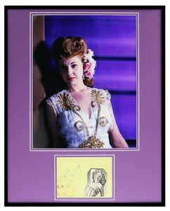 Marie McDonald Signed Framed 16x20 Photo Display JSA 