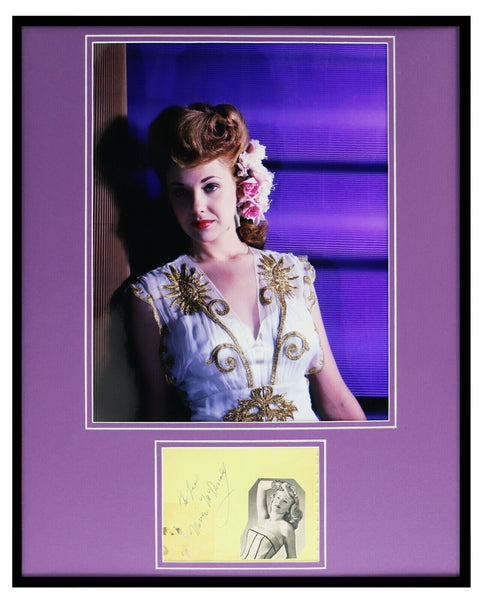 Marie McDonald Signed Framed 16x20 Photo Display JSA 