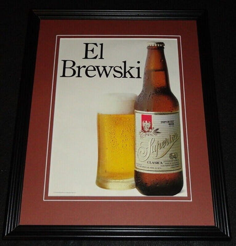 Vintage Superior Clasica Beer Framed 11x14 ORIGINAL Advertisement El Brewski