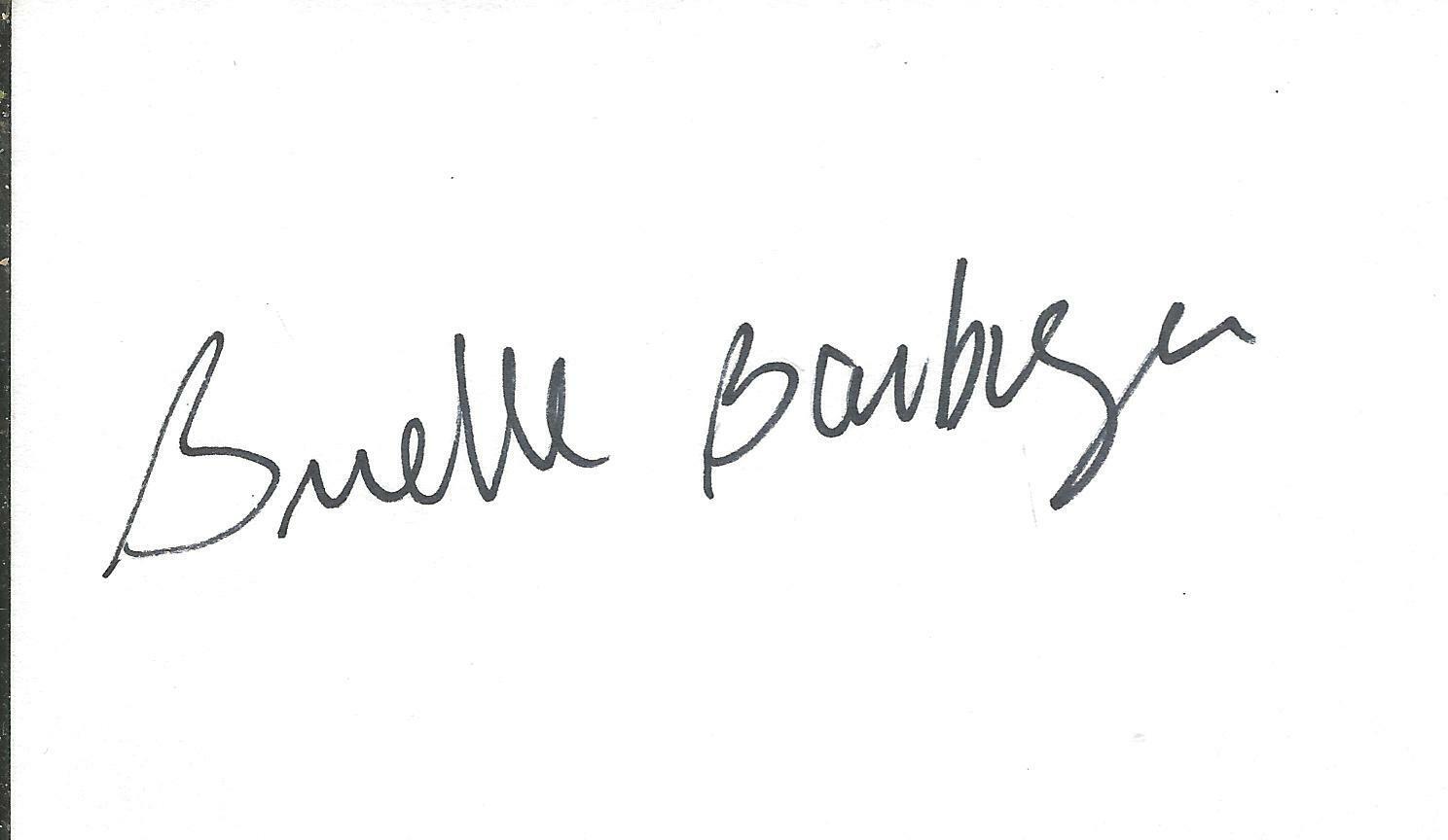 Brielle Barbusca Signed 3x5 Index Card 