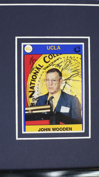 Coach John Wooden Signed Framed 16x20 Photo Display UCLA