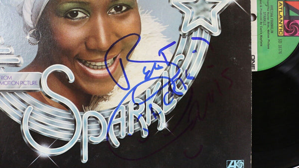 Aretha Franklin Signed Framed 1972 Sparkle Vinyl Record Album Display