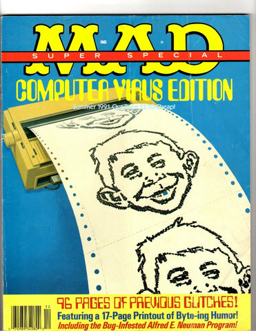 ORIGINAL Vintage 1991 Mad Magazine Computer Virus Super Special