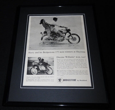 1966 Bridgestone 175 Dual Twin Framed ORIGINAL Vintage Advertisement