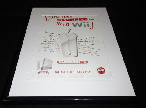 2006 Coca Cola / 7-11/ Wii Framed 11x14 ORIGINAL Vintage Advertisement 