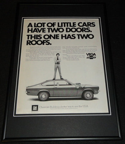 1972 Chevrolet Vega Framed 12x18 ORIGINAL Advertisement