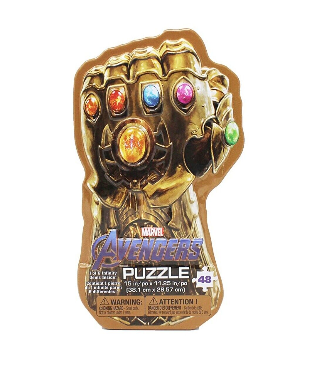 NEW SEALED Spin Master Avengers Infinity Gauntlet 48 Piece Puzzle in Thanos Tin