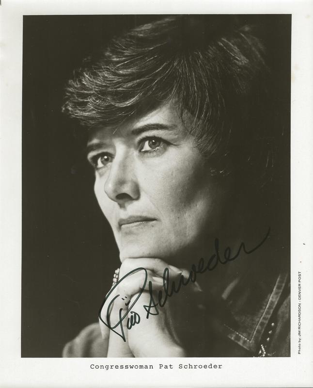 Congresswoman Pat Schroeder Signed Vintage 8x10 Photo 