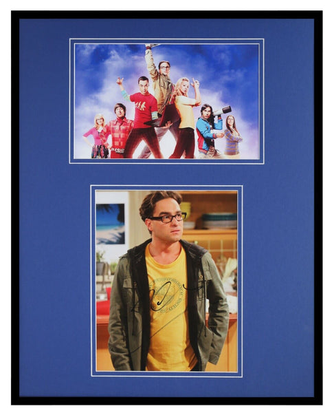 Johnny Galecki Signed Framed 16x20 Photo Set Big Bang Theory w/ cast